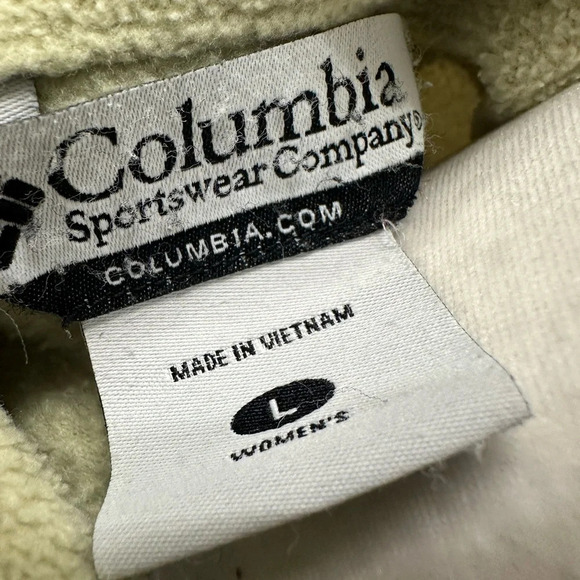 Columbia Zip Up Track Jacket L Light Green Fleece Women’s - Picture 6 of 9